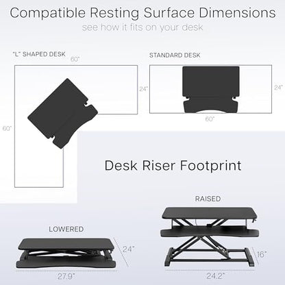 VIVO Black 28 in Standing Desk Converter, DESK-V028KB