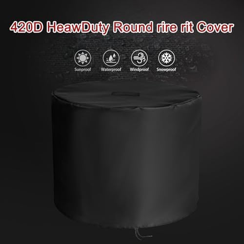 Fire Pit Cover, 30 Inch Round Fire Pit Cover