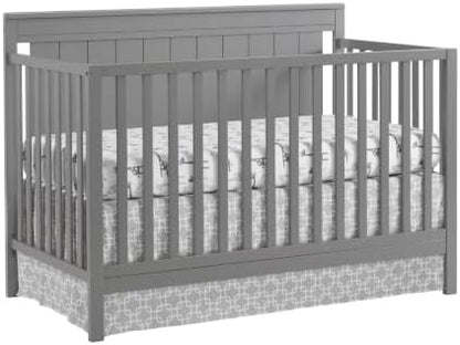 Oxford Baby Lazio 4-in-1 Convertible Crib, Dove Gray, GreenGuard Gold Certified