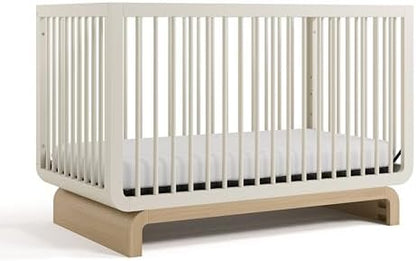 Storkcraft Santorini 5-in-1 Convertible Crib and Guardrail, Frosted Oat