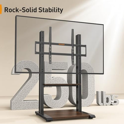 Perlegear Floor TV Stand with Power Strip for 50–110 inch TVs up to 250 lbs