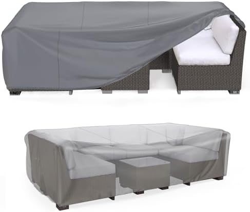 Outdoor Patio Furniture Covers Waterproof 90"Lx62"Wx28"H Grey