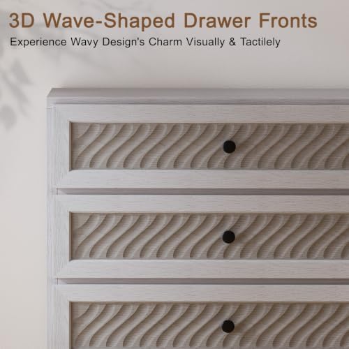 3 Drawer Dresser Set of 3, Modern 31.3" Wide Wooden Dresser