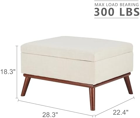 Kingfun 65" W Loveseat Sofa with Ottoman Coffee Table, Mid Century Modern Love Seat Couches for Living Room, Button Tufted Upholstered Love Seats Furniture Set, Beige