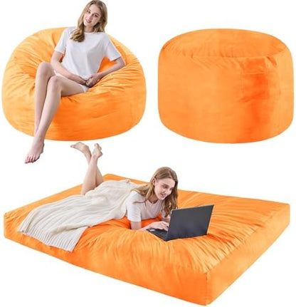 Bean Bag Chairs for Adults - Giant Bean Bag Convertible Floor Sofa