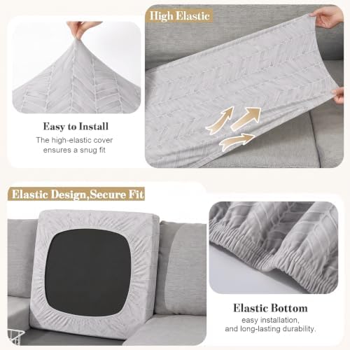 8Pcs Patio Cushion Covers Stretch Outdoor Furniture Protector Slipcovers