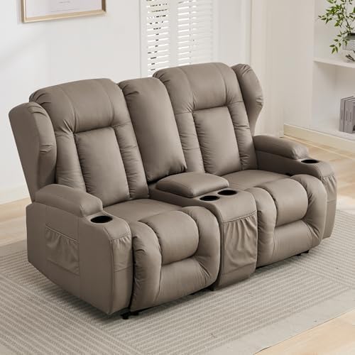 SAMERY 65" RV Loveseat Recliner Sofa, Manual Reclining Loveseat