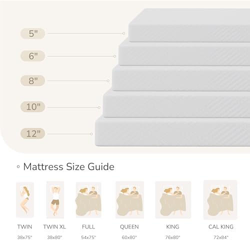 MLILY Full Mattress in a Box, 12 inch Mattresses for Platform Bed Double Size Daybed Bunk, Green Tea Memory Foam Mattress for Cool Sleep & Pressure Relief, Medium Firm