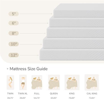MLILY Full Mattress in a Box, 12 inch Mattresses for Platform Bed Double Size Daybed Bunk, Green Tea Memory Foam Mattress for Cool Sleep & Pressure Relief, Medium Firm