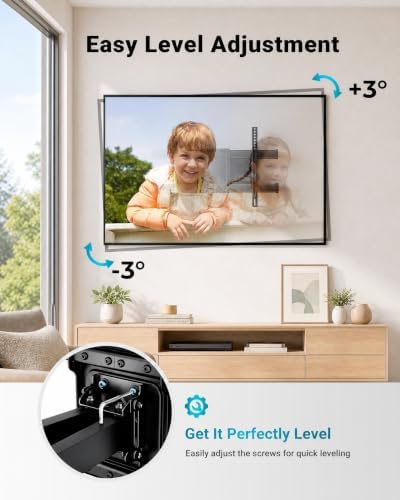BONTEC Full Motion TV Wall Mount for 37-85 Inch TVs, Heavy Duty Swivel Tilt