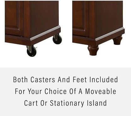 Crosley Furniture Cambridge Rolling Kitchen Island, Granite Top