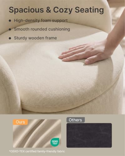 KISLOT Upholstered Dining Chairs Set of 1, Storage Kitchen Chair, Sand