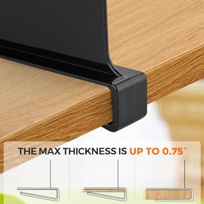Matte Black Acrylic Shelf Dividers for Closets Organizer & Storage,2 Pack