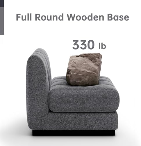 Morden Fort 6-Seater U-Shaped Modular Sectional Sofa, Large Deep Seat Chenille Couch for Living Room, Modern Modular Corner Sofa with High-Density Foam Cushions, Family Couch, Grey
