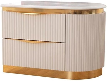 Laura Gold Detailed Upholstery Queen 6 Pc made with Wood in White