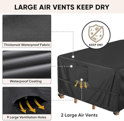 BALEINE Patio Furniture Covers Waterproof, Heavy Duty Outdoor Table Cover