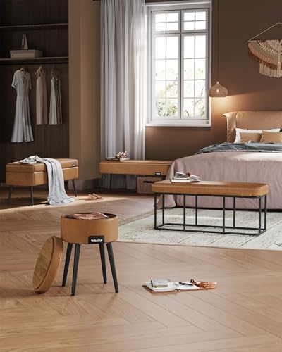 VASAGLE Storage Ottoman Bench for Entryway, PU Leather, Loads 660 lb