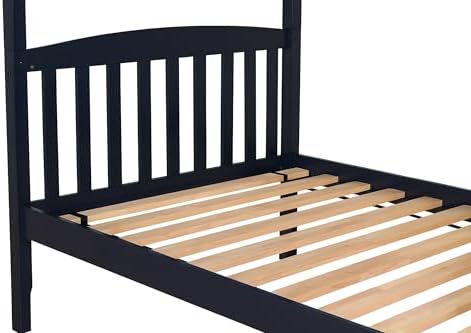 Kodiak Furniture Claire Twin Over Twin Bunk Bed, Twin, Navy Blue (Mattresses Not Included)
