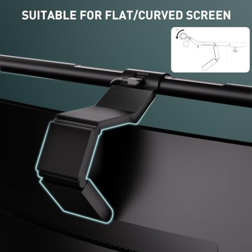 Quntis Monitor Light Bar with Remote Control, Fit for Curved/Flat Monitor, Eye-Care USB Computer Lamp Dimmable Screen Light Bar with Auto-Dimming, No Glare Home Office Gaming Desk Lamp