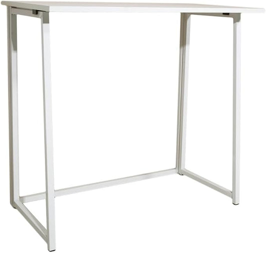 Folding Desk Computer Desk Standing Desk, Small Foldable Desk 31.7" for Small Spaces, Space Saving Portable Laptop Study Foldable Table Computer Table Writing Workstation for Home Office Desks