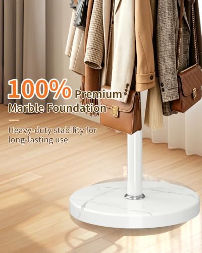 Metal Coat Rack, Modern Coat Rack Stand, 360°Rotary Coat Tree Stand