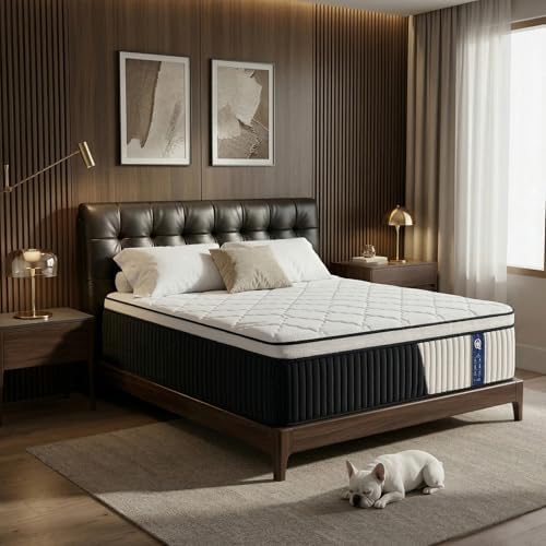 Full Hybrid Mattress, 10 Inch Medium Firm Mattress with Foam & Individually Wrapped Pocket Springs, Pressure Relief Mattress in a Box