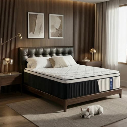 Full Hybrid Mattress, 10 Inch Medium Firm Mattress with Foam & Individually Wrapped Pocket Springs, Pressure Relief Mattress in a Box