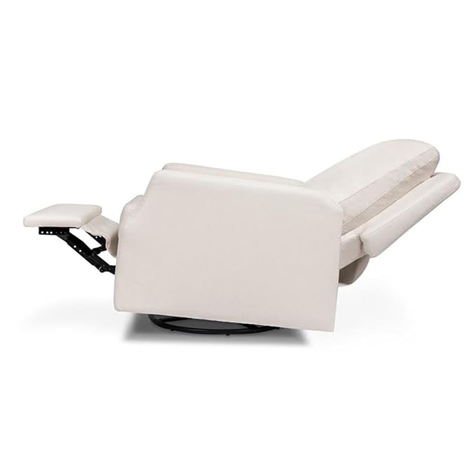 Namesake Crewe Glider Recliner Nursery Chair - GREENGUARD Gold & Certi-PUR US Certified Rocker Recliner - Glider Rocking Chair for Nursery & Living Room - Manual, 360° Swivel, Performance Cream