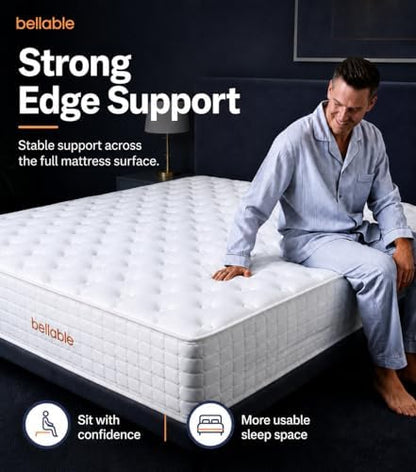 Full Size Mattress, 14 Inch Medium Firm Hybrid Full Mattress, Full Size Mattress in A Box, Memory Foam Individually Pocket Coils with Excellent Edge Support, Zone Support for Back Pain Relief