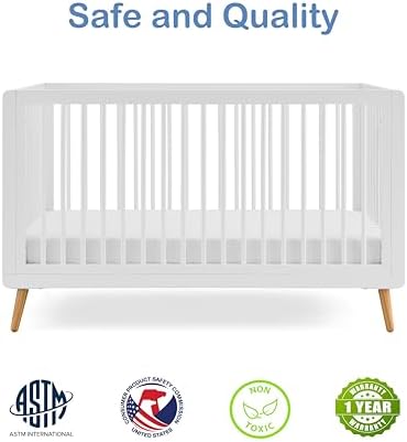 Tatum 3-in-1 Convertible Wooden Baby Crib - White