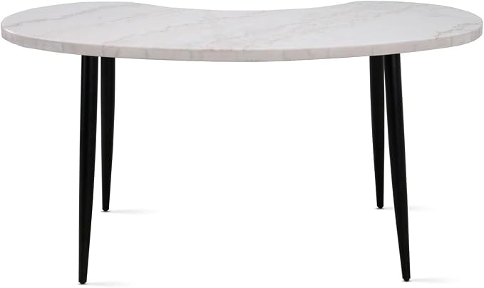Steve Silver 31 in. U-Shaped White Writing Desk with Open Storage KS200DTDL