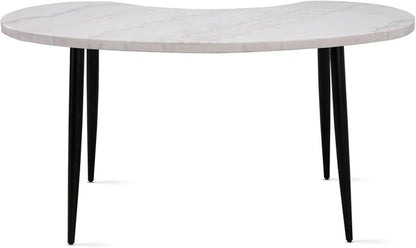 Steve Silver 31 in. U-Shaped White Writing Desk with Open Storage KS200DTDL