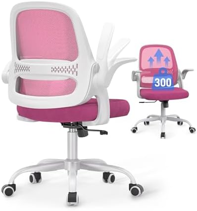 amseatec Mesh Office Chair, Ergonomic Home Office Chair with Flip-Up Arms