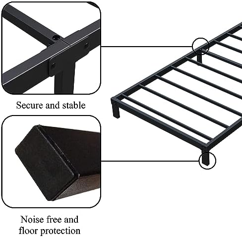 Upcanso 7 Inch Bed Frame Twin, Low Profile Twin Bed Frames