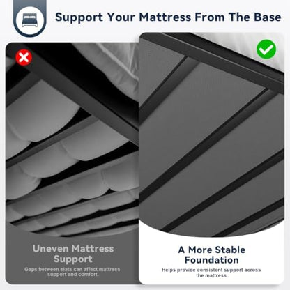 Heavy Duty Bunkie Board Full (54" x 75") – Under Mattress Support, Anti-Sag, Noise-Reducing, Breathable Low Profile Bed Board, Non-Slip Base for Metal Frames, Platform Beds, Bed Slats