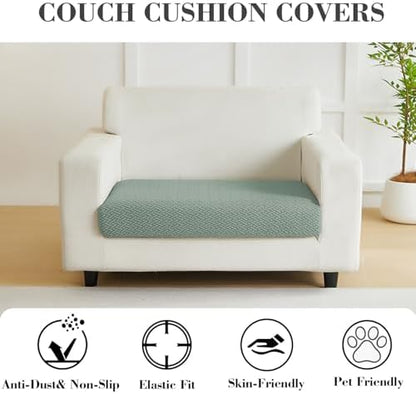 Sofa Covers Couch Covers for Sofa Pet Friendly Couch Cushion Covers Universal Sofa Covers Washable Stretch Slipcovers for Sectional Sofa (Texture Green,Extra Large Single Seat Cover)