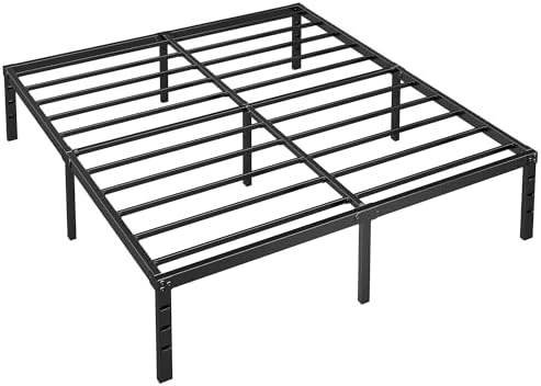 Metal Platform Bed Frame Queen Size, 12 Inch Height with Heavy Duty Steel Support, No Box Spring Needed, Easy Assembly and Underbed Storage,Black