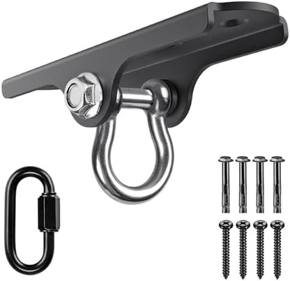 BeneLabel Swing Hanger Heavy Duty Ceiling Swing Mount 1000 LBS Capacity Heavy Bag Hanger 180° Hanging Chair Hanger Swings Hardware for Hammock Chairs, Porch Swings, Aerial Silks, Gymnast Ring