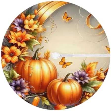 Pumpkin Outdoor Round Fitted Tablecloth with Umbrella Hole Zipper 36-44