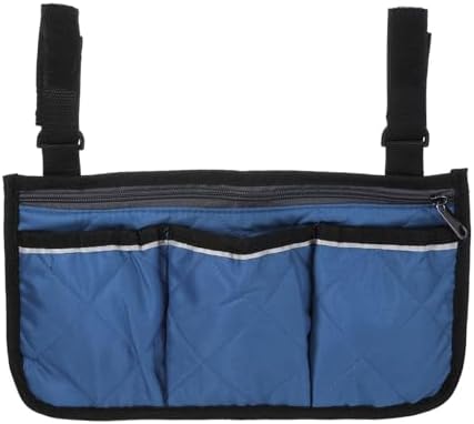 PATIKIL Beach Chair Armrest Bag, Waterproof Beach Chair Hanging Storage Pouch Arm Rest Magazine Snack Bag with 4 Pockets for Camping Outdoors