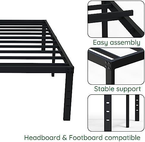 DiaOutro 18 Inch Narrow Twin Bed Frame 30" W x 75" L