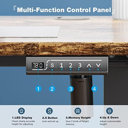 DUMOS 40 Inch Electric Standing Desk, Adjustable Height, Memory Desk