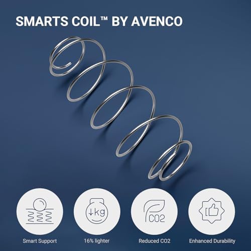 Avenco King Mattress, 12 Inch Medium Firm King Size Mattress in a Box, Hybrid Mattresses with Smarts™ Coil Pocket Springs for Motion Isolation, Strong Edge Support, CertiPUR-US Certified