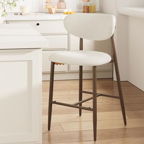 MALOL Counter Height Bar Stools with Backs Set of 1, Beige