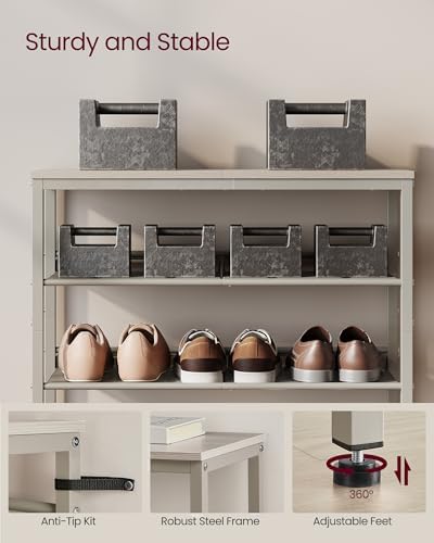 VASAGLE 5-Tier Shoe Rack, Adjustable, Freestanding