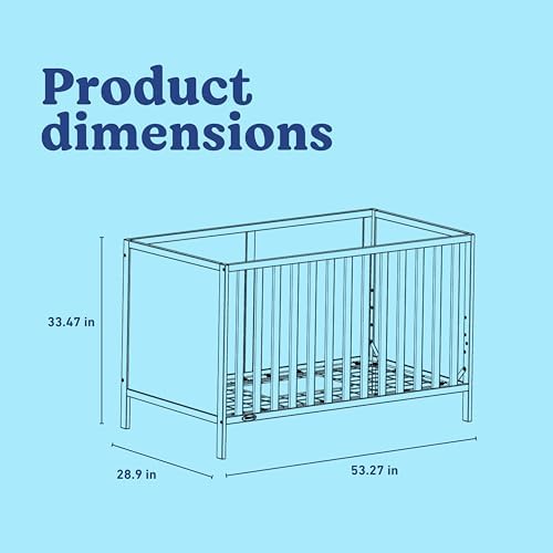 Graco Theo 3-in-1 Convertible Baby Crib, White