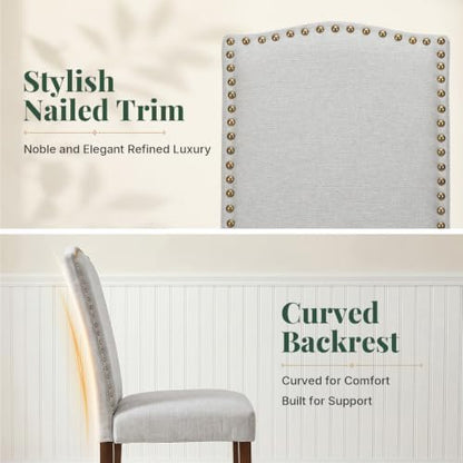 Dining Chairs Set of 2, Fabric Kitchen Chair for Living Room