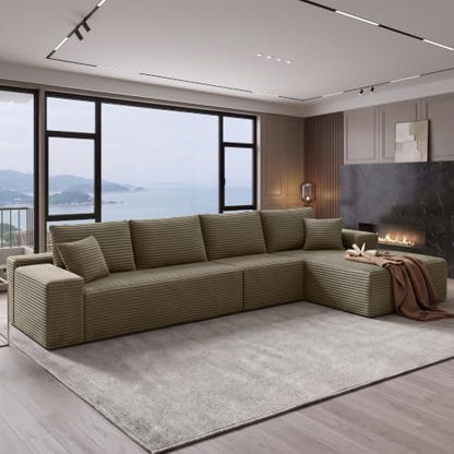 96" Boneless Sectional Couches, Cloud Sofas for Living Room