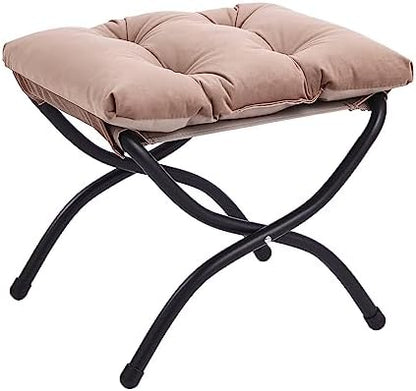 LITA Folding Ottoman, Foldable Footrest Stool, Portable Small Foot Stool for Couch, Collapsible Foot Rest Ottoman for Sofa, Accent Padded Ottomans for Lazy Chair, Living Room, Bedroom
