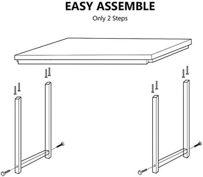 Tribesigns Computer Desk, 63 inch Large Office Desk Computer Table Study Writing Desk for Home Office, White